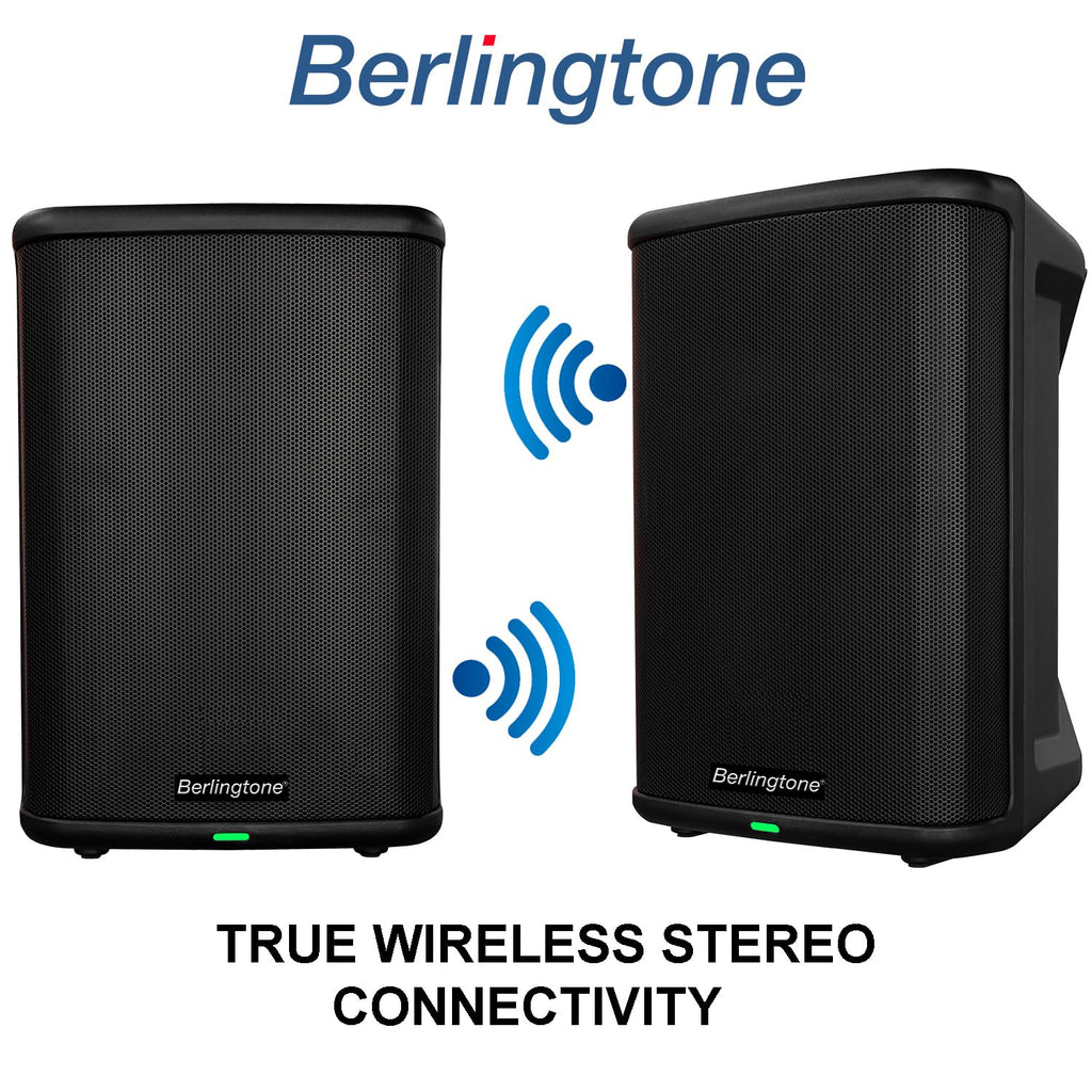 8-Inch 500W Powered PA Speaker System with Bluetooth, Wireless Portable Loud DJ Speaker, TWS, Mic/Guitar Connect, Built-in Rechargeable Battery for Mobile DJ Party Musicians Church Karaoke
