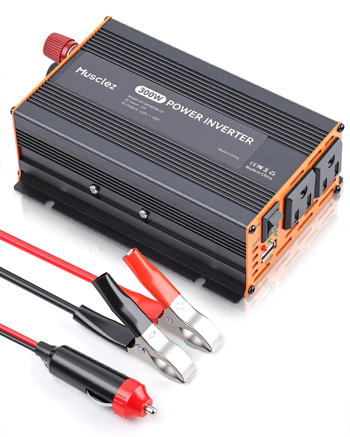 Musclez 2000W Pure Sine Wave Power Inverter 12V DC to 120V AC 4000W Peak