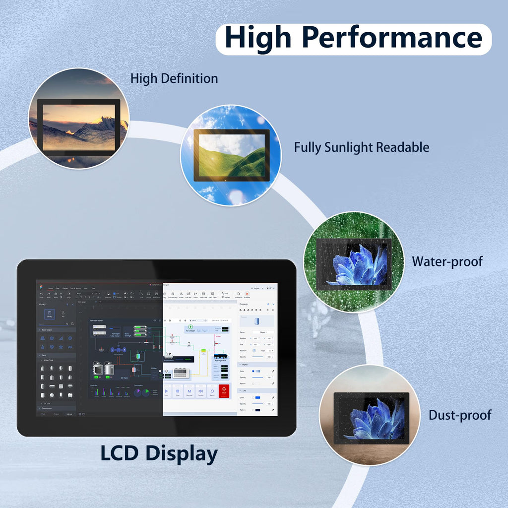 18.5" All-in-one Industrial Panel PC,Windows 11 pro IP65 Touchscreen