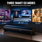 Sound Bar Bluetooth Surround Sounds, Home Theater Sound Bar System, TV Sounds Bars Subwoofer Wireless 5.1CH Surround Speakers Home Theater Surrounds Sound System HDMI AUX Opt USB, Black