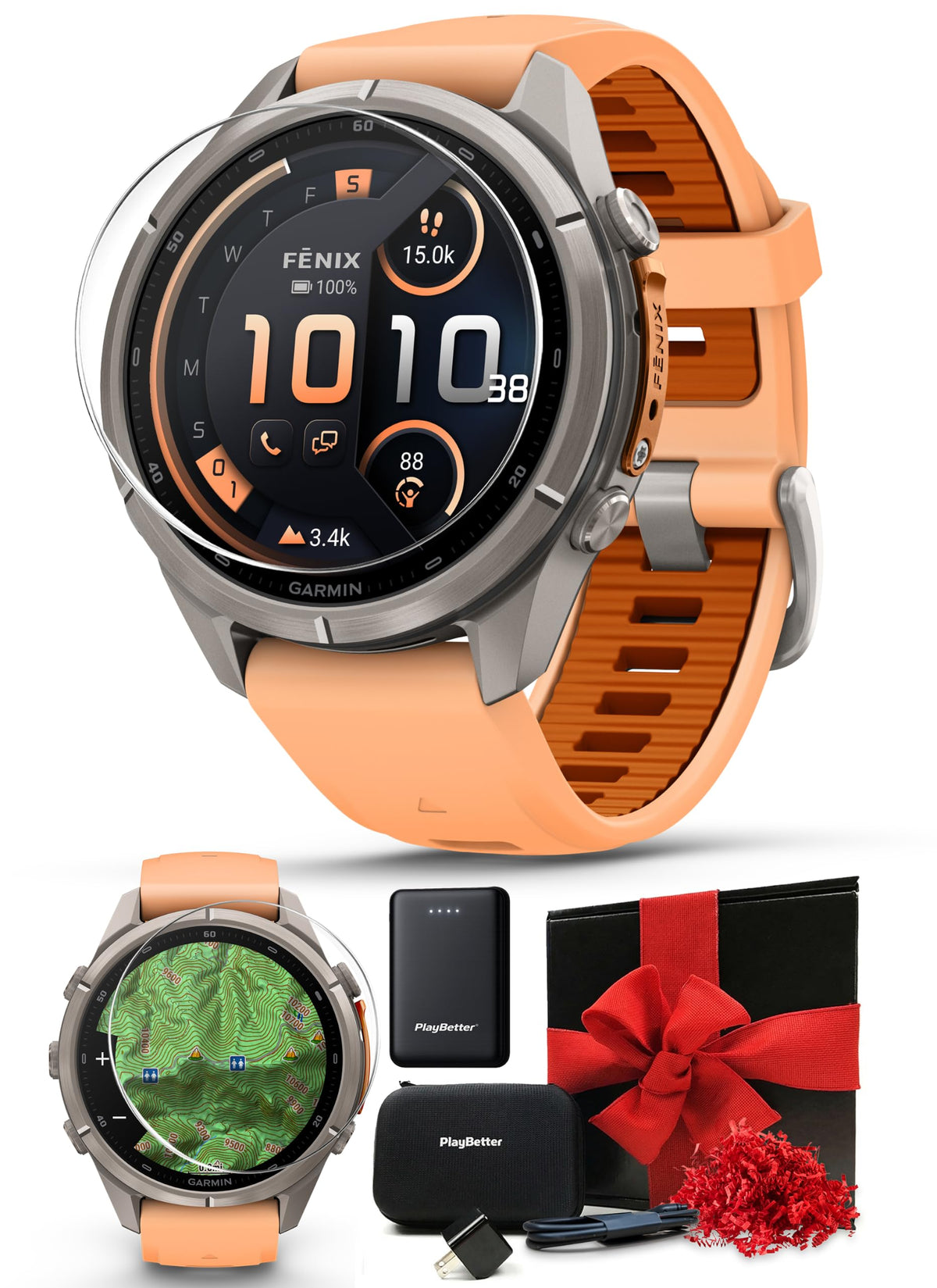 Garmin Fenix 9 Pro (Autumn Orange/Spark, 51mm) GPS Watch Gift Box