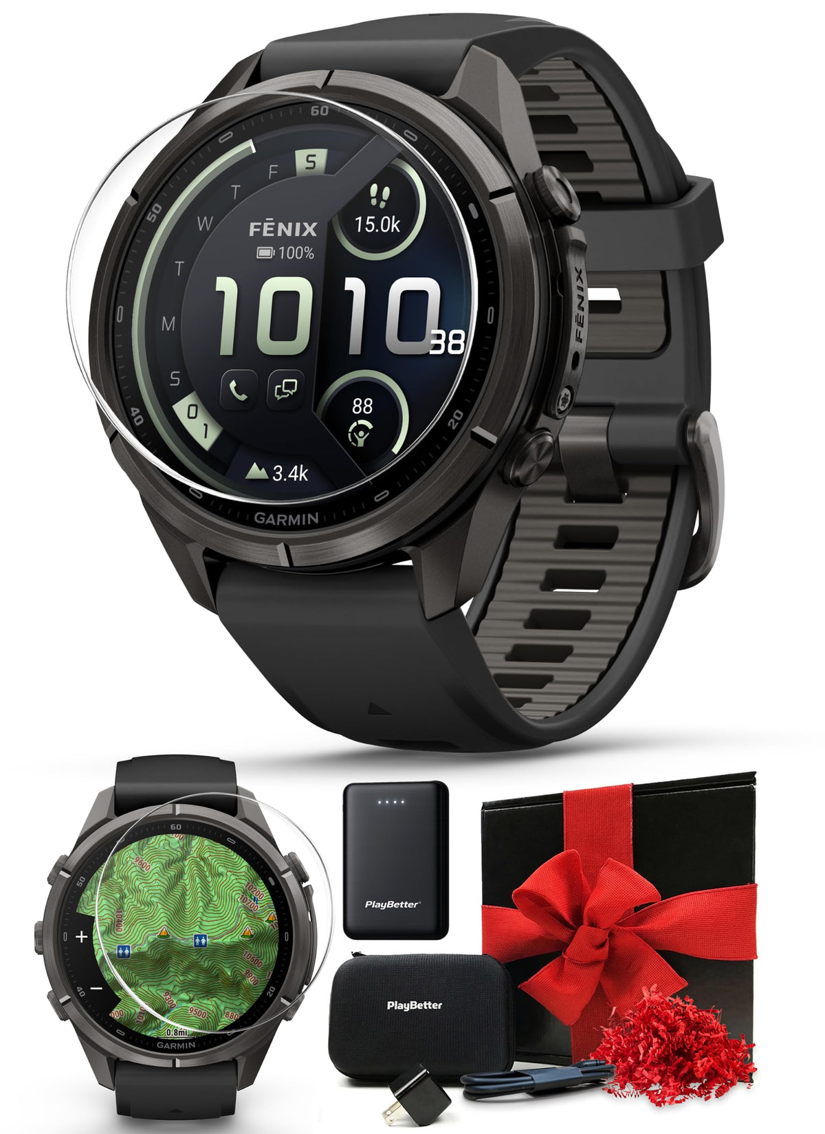 Garmin fenix 9 Pro (Autumn Orange/Spark, 51mm) GPS Watch Gift Box