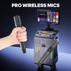 Smart Karaoke Machine for Adults, 2000W Peak, 23.8" Rotating Touchscreen