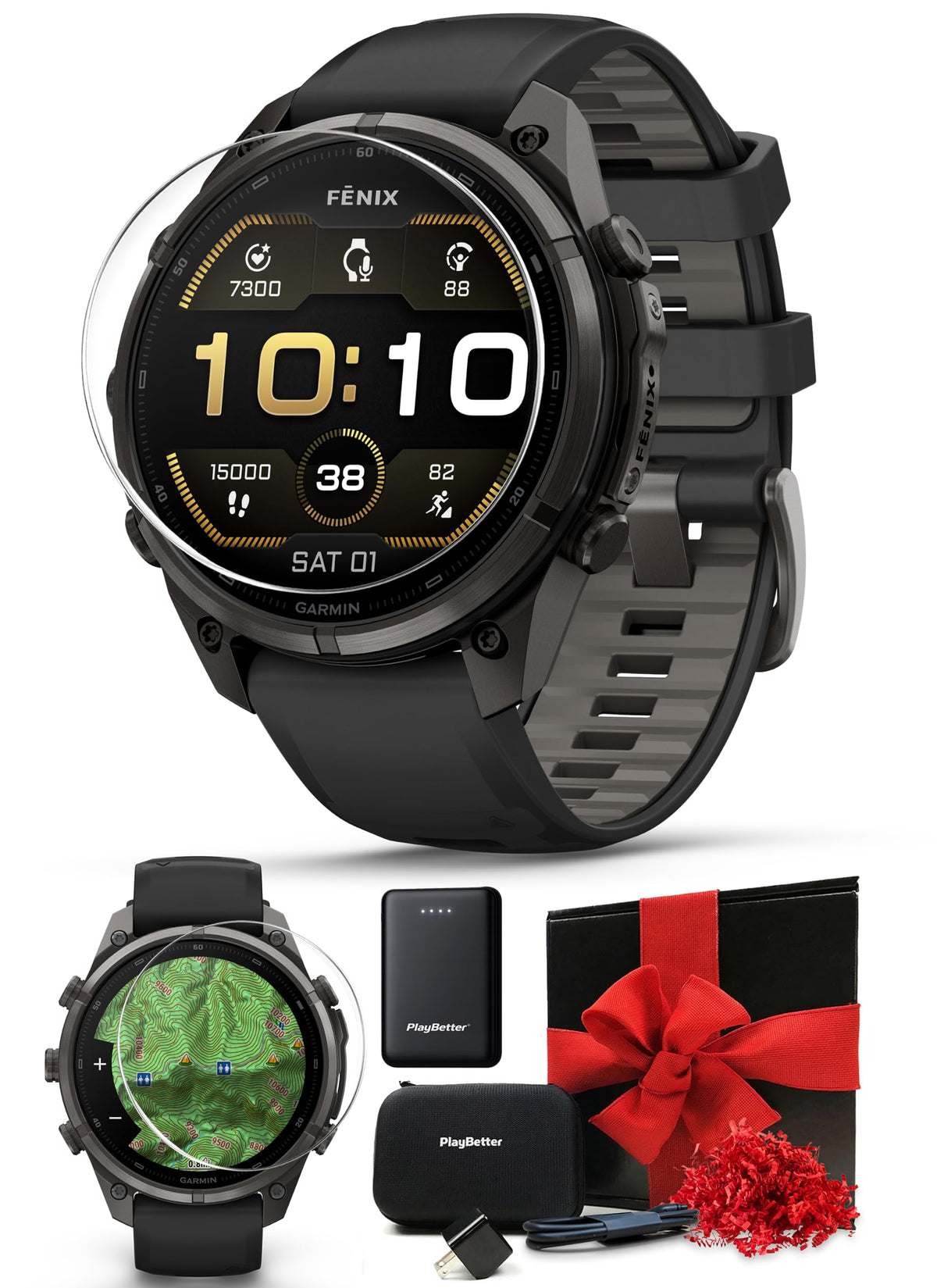 Garmin fenix 9 Pro (Autumn Orange/Spark, 51mm) GPS Watch Gift Box