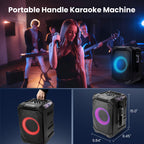 Karaoke Machine for Adults with 2 Wireless Microphones, 800W Peak Speaker