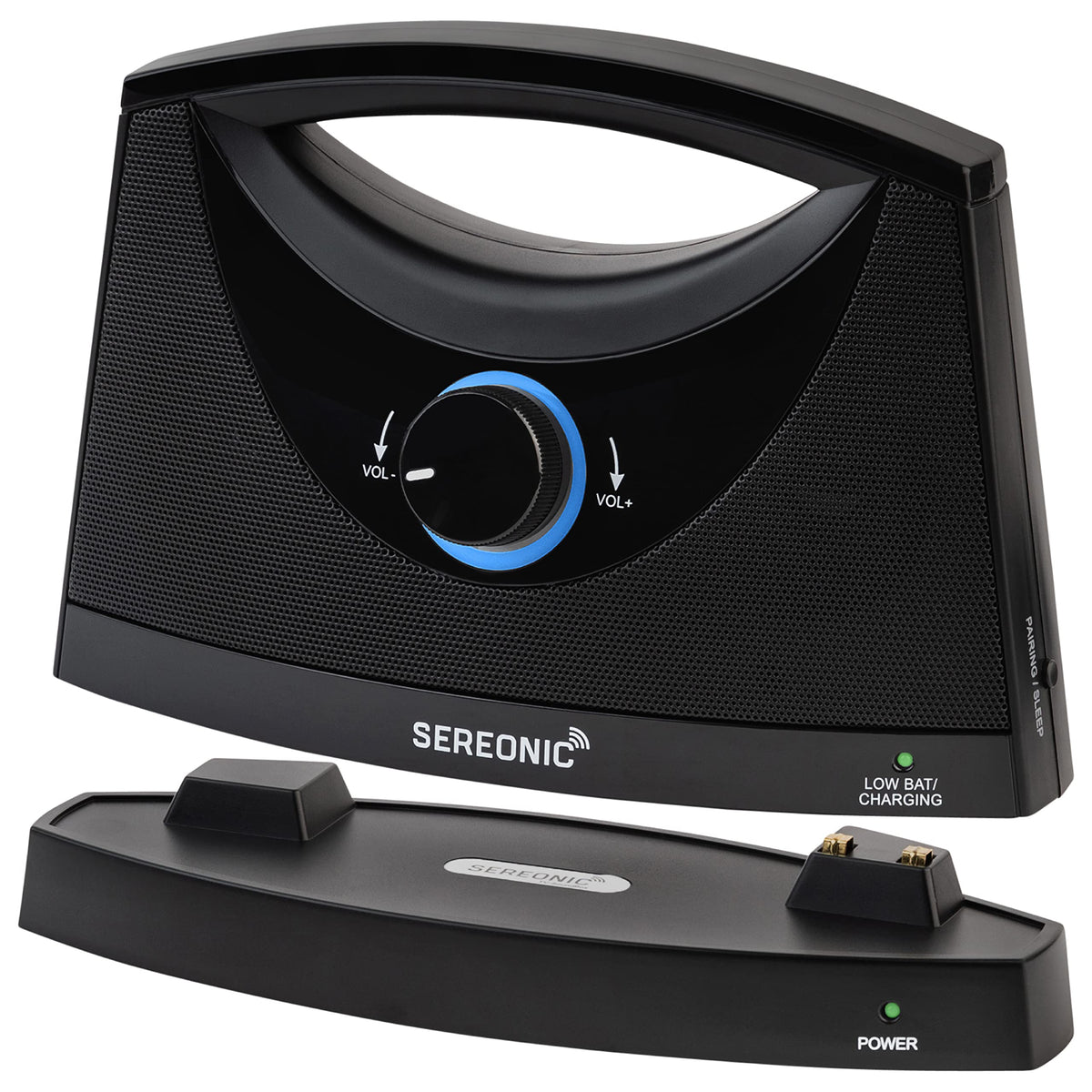 SEREONIC Portable Wireless Speakers for Smart TV - Ideal for TV Watching Without The Blaring Volume - Designed for Hard of Hearing, Elderly, and Seniors - 100ft Range
