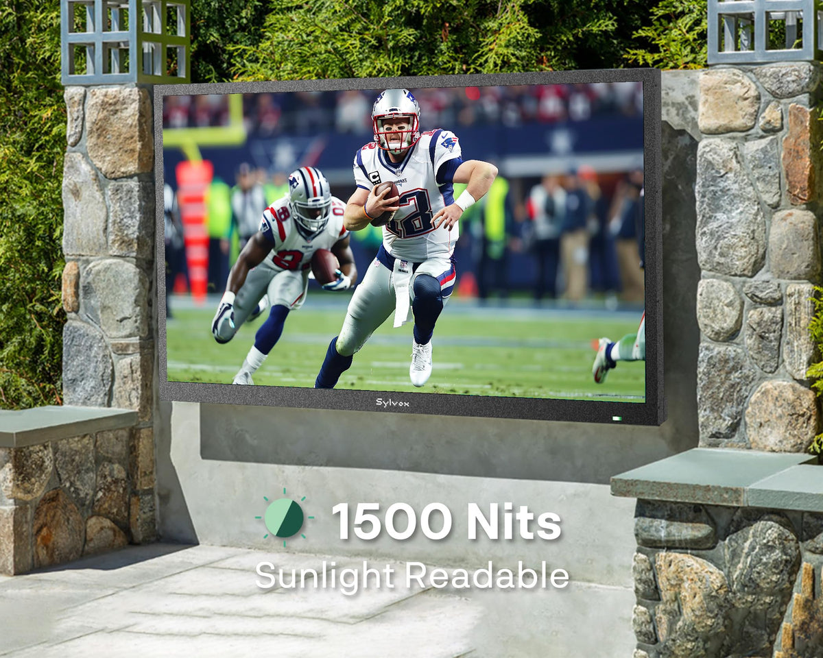 SYLVOX 32 inch Outdoor TV, Full Sun Outdoor TV 1500 Nit High Brightness