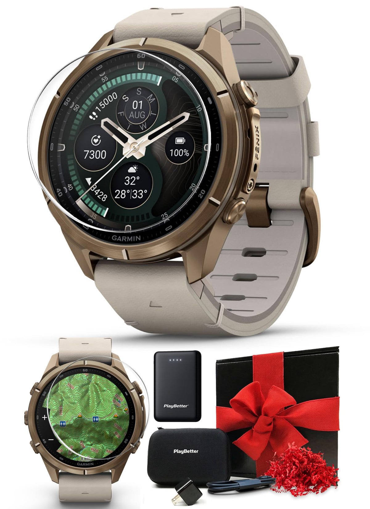 Garmin fenix 9 Pro (Shell Pink/Autumn Orange, 43mm) GPS Watch Gift Box