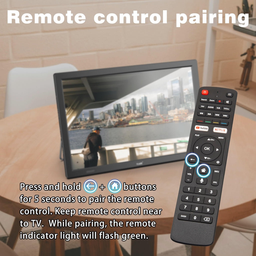 14" Small Smart TV,4000mAh Rechargeable Battery TV for Camping