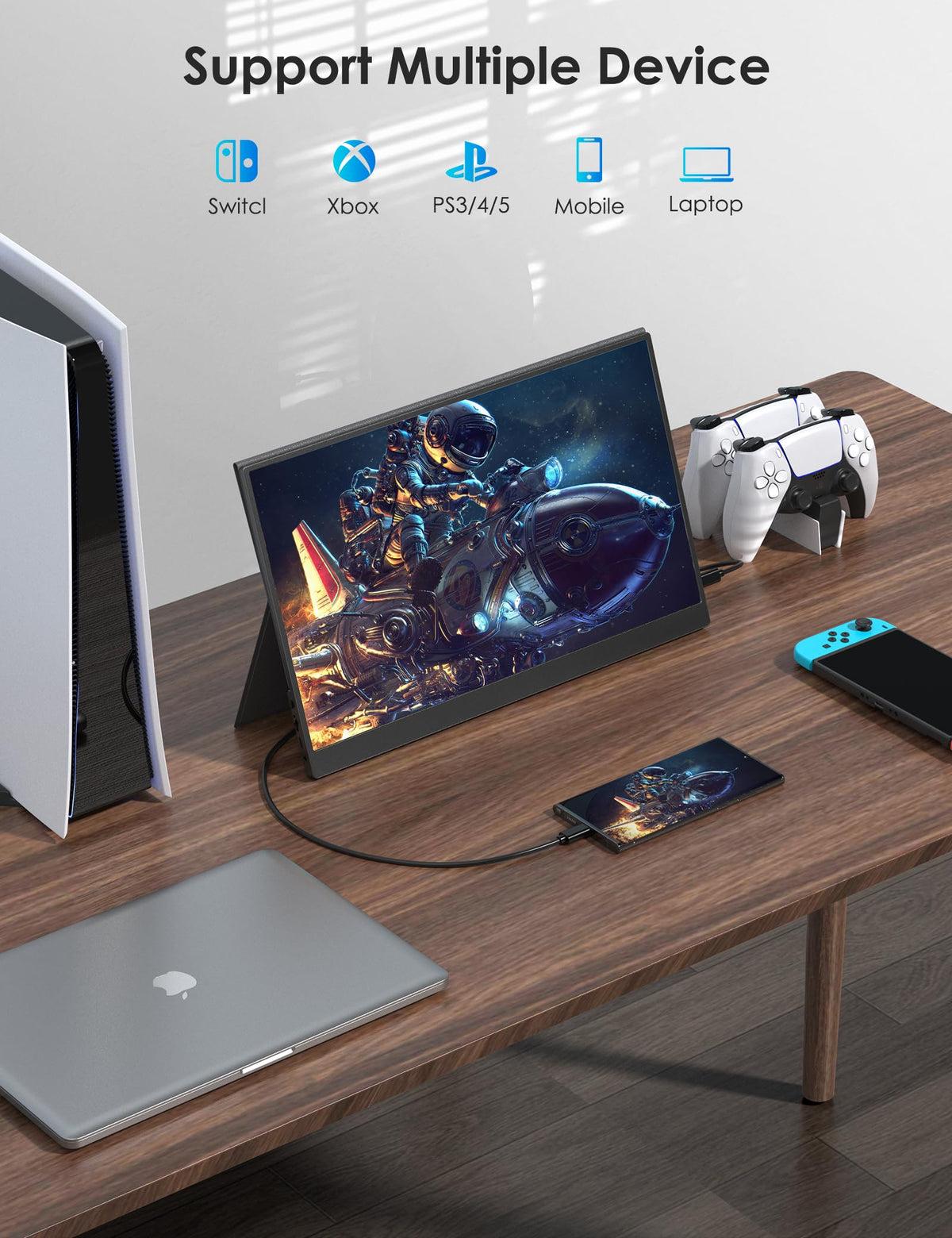 Anyuse 17.3" FHD 144Hz IPS USB-C HDMI Portable Monitor