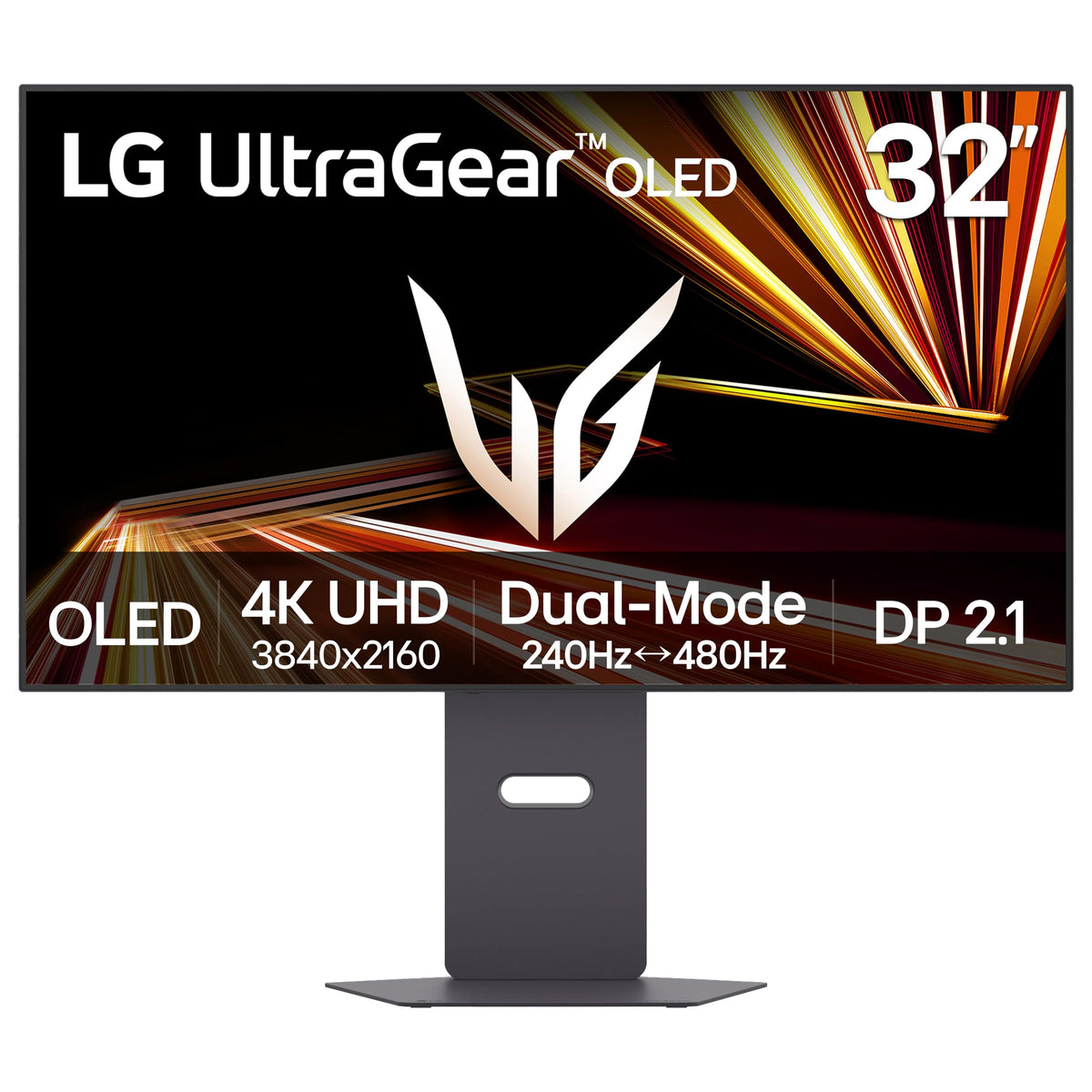 LG 32GX870A-B 32-inch Ultragear 4K UHD (3840 x 2160) OLED Gaming Monitor, Dual-Mode, 240Hz, 0.03ms, NVIDIA, AMD FreeSync Premium Pro, VESA DisplayHDR True Black 400, USB Type-C, DP2.1