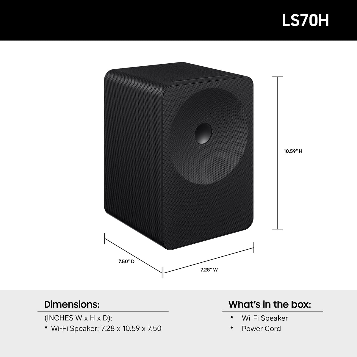 Samsung Music Studio 7 Wireless Smart Speaker, HW-LS70H, 2026 Model