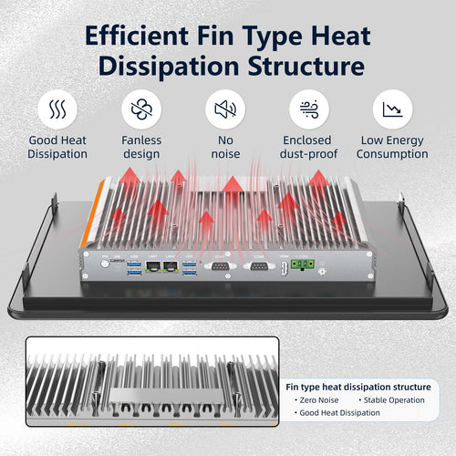 15.6" Fanless Industrial Panel PC,All-in-One Touchscreen Computer