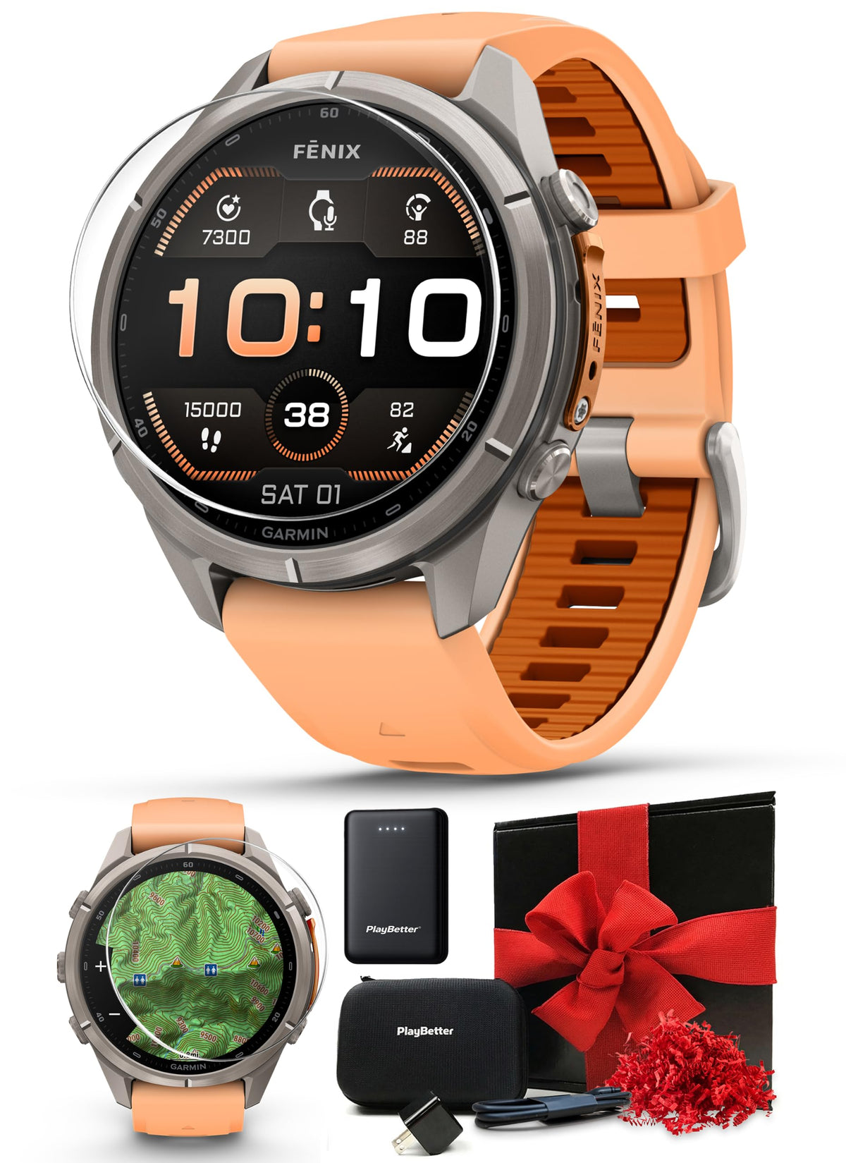 Garmin fenix 9 Pro (Autumn Orange/Spark, 51mm) GPS Watch Gift Box