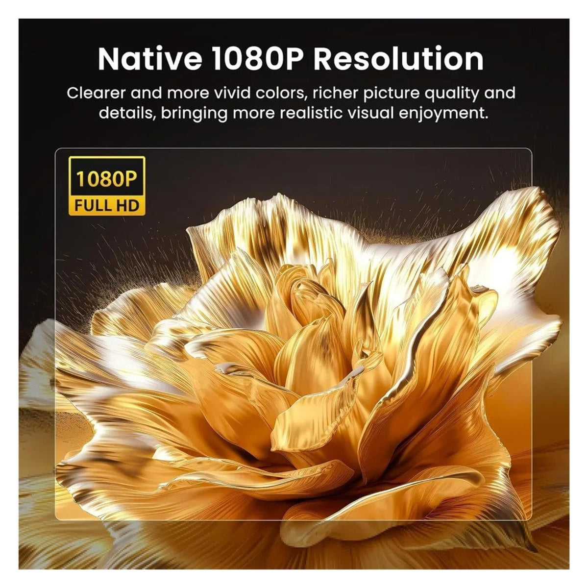 4K Projector, Bluetooth Home Theater Movie With Built-in Speaker