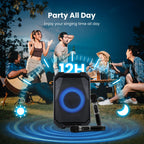 Karaoke Machine for Adults with 2 Wireless Microphones, 800W Peak Speaker