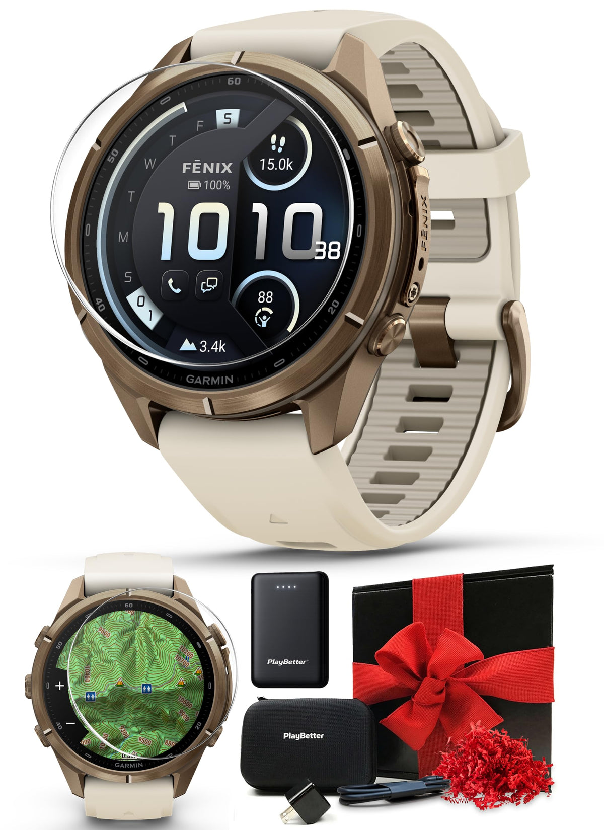 Garmin Fenix 9 Pro (Carbon Gray DLC, 47mm) GPS Watch Gift Box