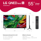 LG 55-Inch QNED evo AI 4K QNED85A Series Mini LED Smart TV, 2025 Model