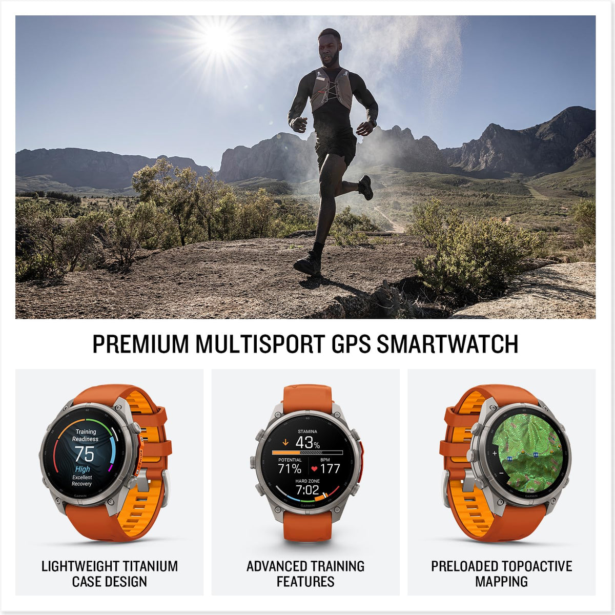 Garmin fenix 9 Pro (Autumn Orange/Spark, 51mm) GPS Watch Gift Box