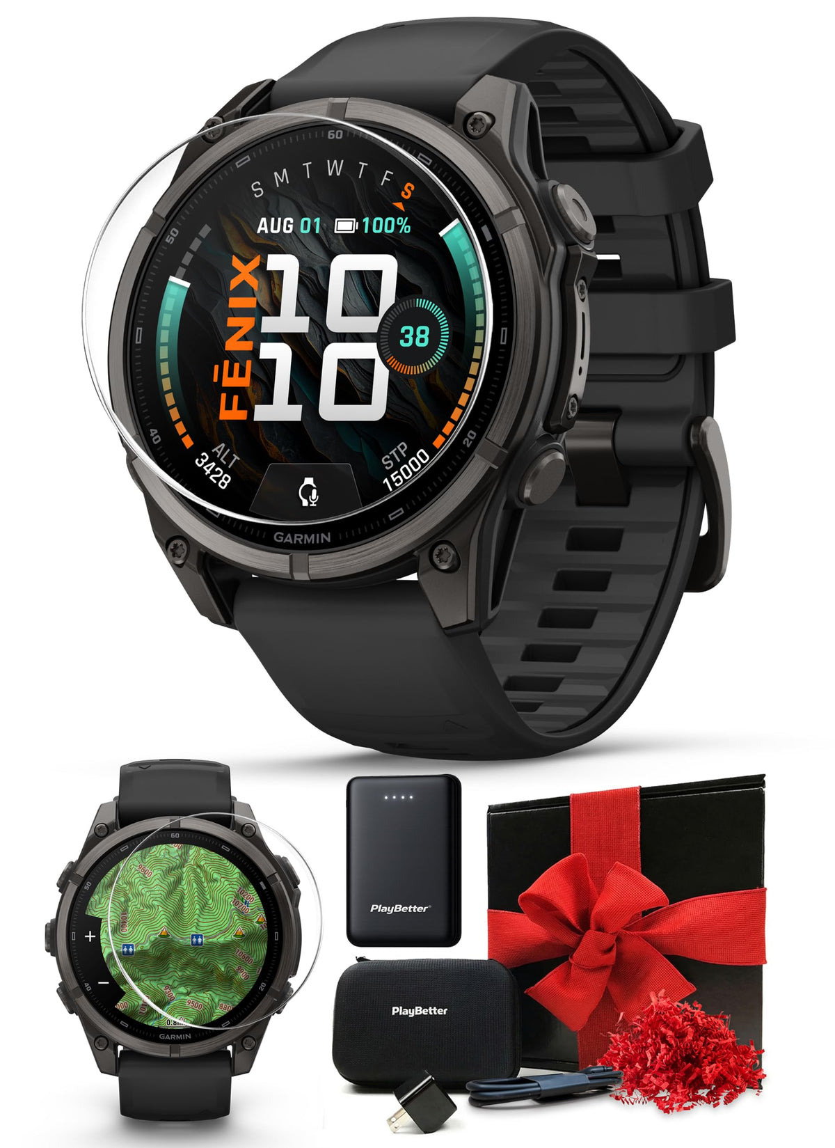 Garmin fenix 9 Pro (Graphite/Black, 47mm) GPS Watch Gift Box