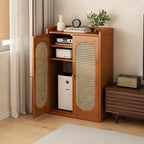 Bamboo Router Cabinet Rattan Cable Hider for Hallway Bedroom