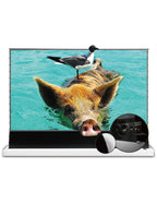 VIVIDSTORM Motorized UST Projector Screen, Tensioned with Sound Transparent Perforated Design, Ideal for Home Theater and Gamingr, VWSDSTUST110HP