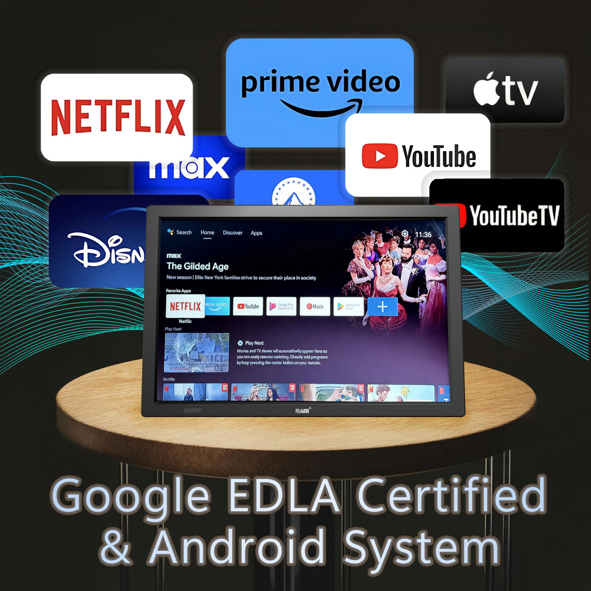 14" Small Smart TV,4000mAh Rechargeable Battery TV for Camping