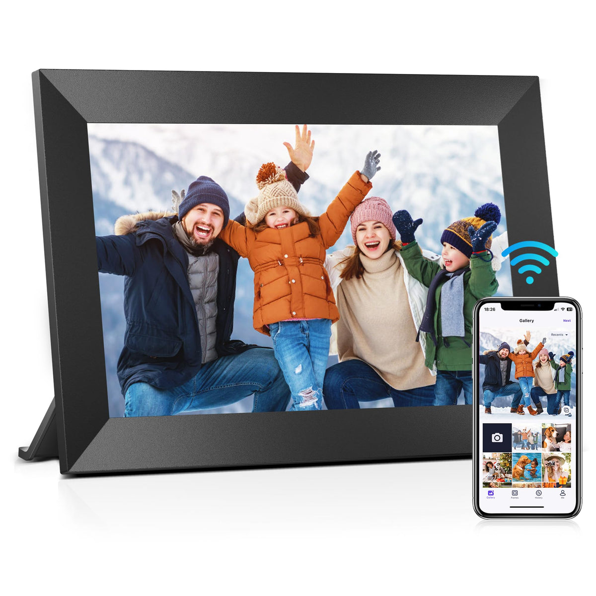 Uhale 21.5 Large Digital Picture Frame 64GB Photo Frame WiFi Remote Control