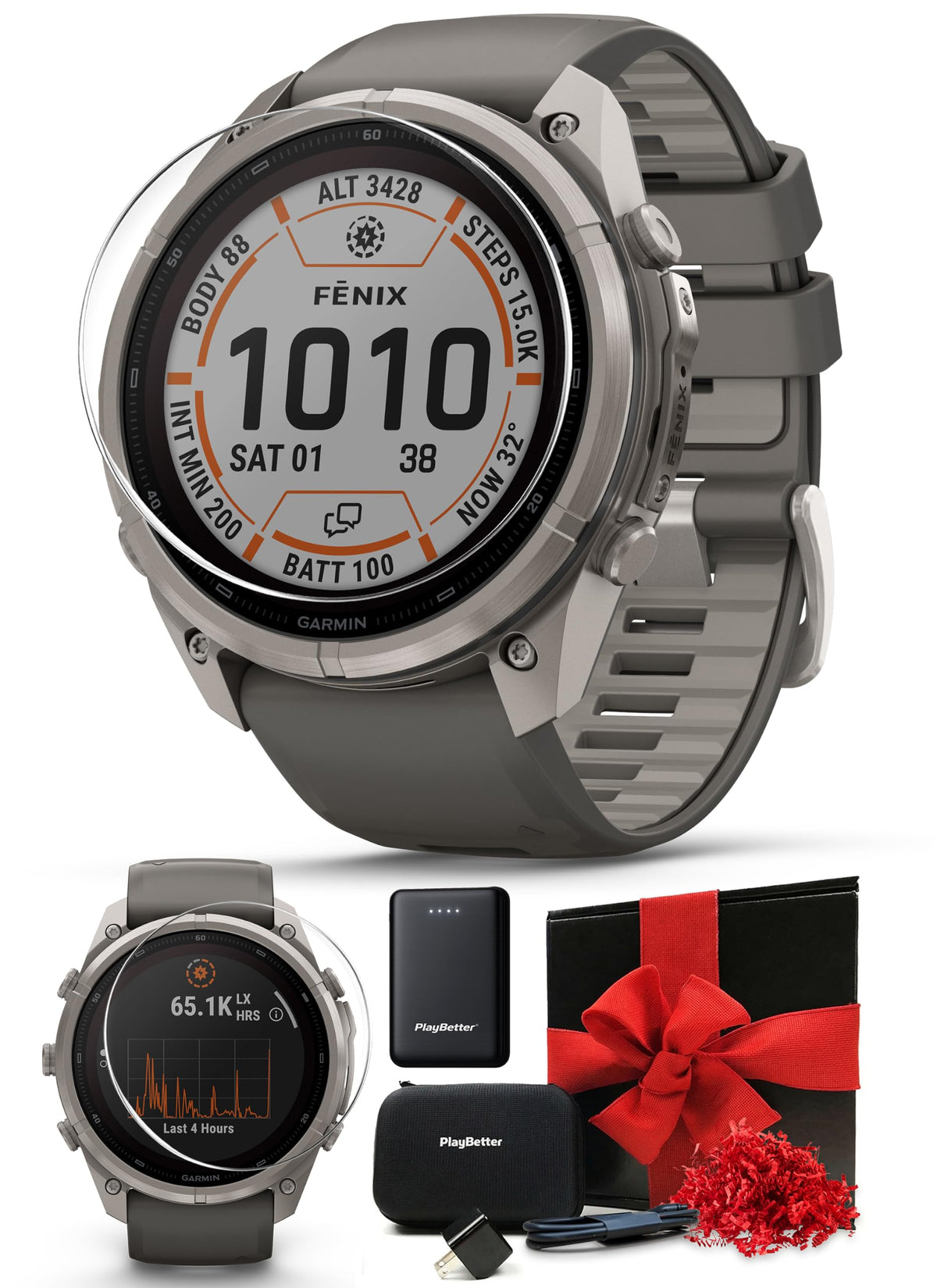 Garmin fenix 9 Pro (Autumn Orange/Spark, 51mm) GPS Watch Gift Box