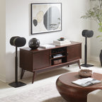 Sanus Height Adjustable Speaker Stand for Sonos Era 300 - 17" - Black - Custom Fit - Polished - Durable Steel & Extruded Aluminum - OSSE300A2-B2