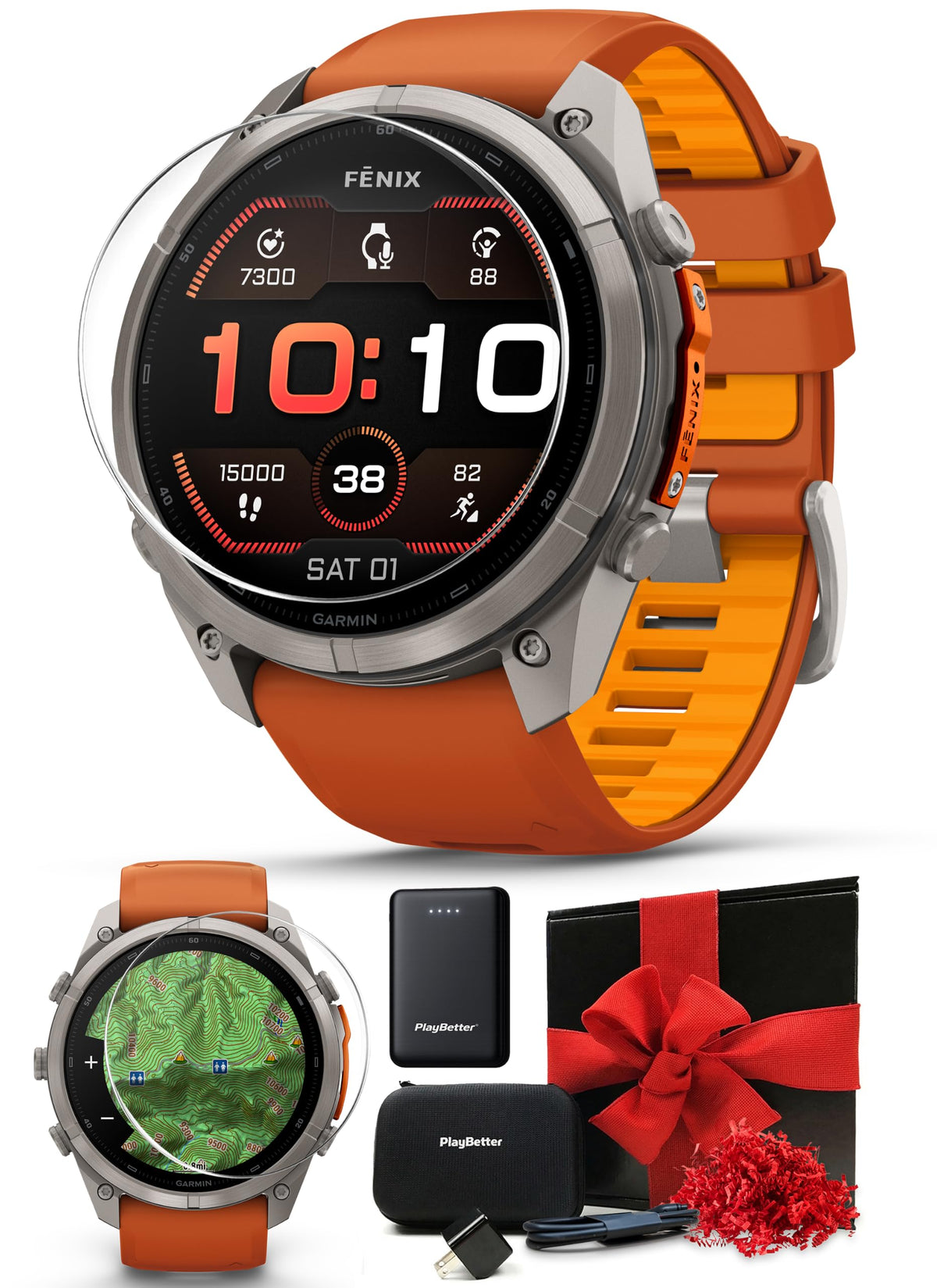 Garmin fenix 9 Pro inReach (Fog Gray/Sandstone, 43mm) GPS Watch Gift Box