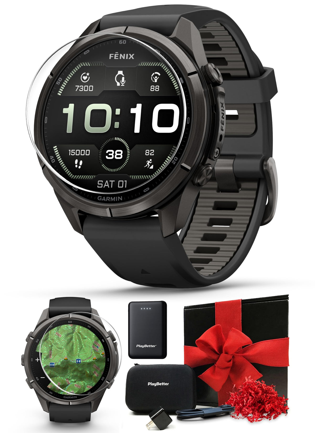 Garmin fenix 9 Pro inReach (Fog Gray/Sandstone, 43mm) GPS Watch Gift Box