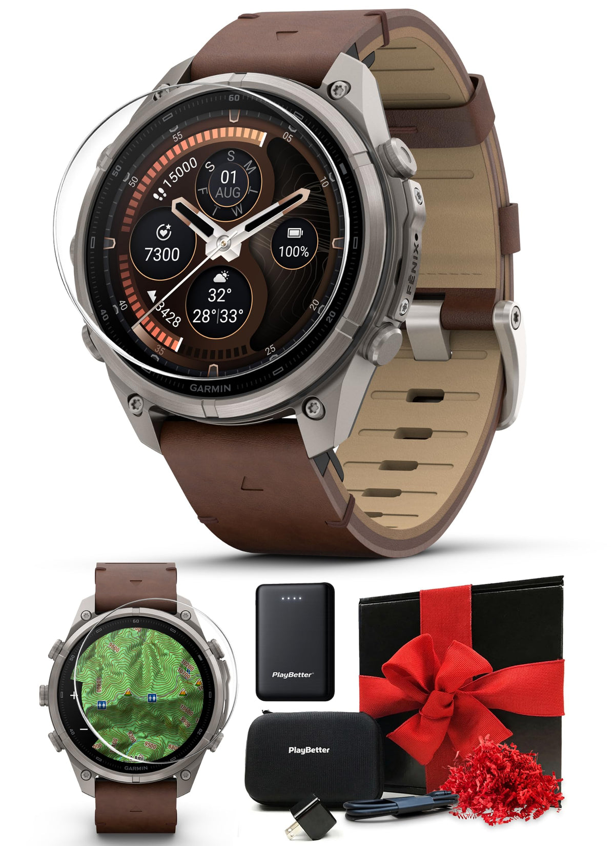 Garmin Fenix 9 Pro (Carbon Gray DLC, 47mm) GPS Watch Gift Box