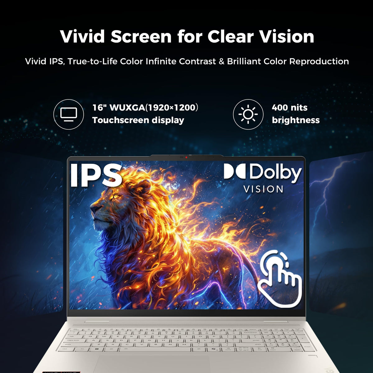 Lenovo Yoga 7a 2‑in‑1 Touch Laptop, 16" WUXGA IPS Display, AMD Ryzen AI 7 445, 16GB LPDDR5X, 2TB Storage(1TB SSD+1TB Docking Station), AMD Radeon 840M, Backlit, Fingerprint Reader, Win 11, Seashell