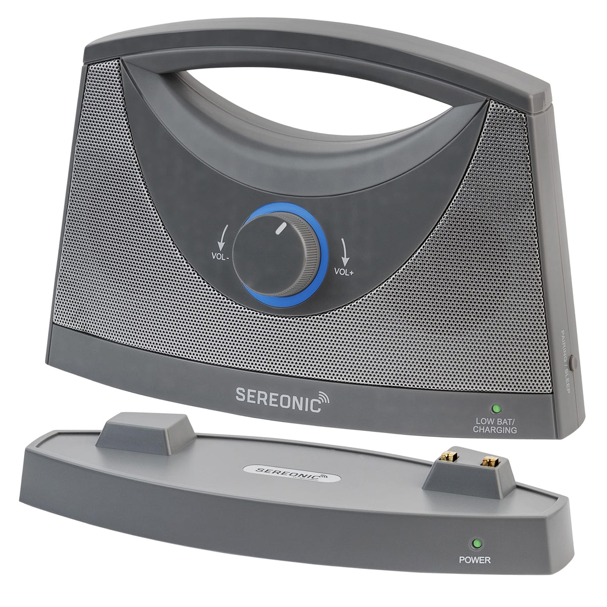 SEREONIC Portable Wireless TV Speakers for Smart TV - Ideal for Watching TV Without High Volume - Wireless TV Speakers Designed for Hearing Impaired, Elderly and Seniors - A