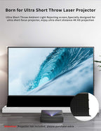 VIVIDSTORM-Projection Screen Stand S PRO P 92inch Portable Ambient Light Rejecting 4k UHD Laser Projector Screen with Sound Transparent Perforated Compatible with UST Laser Projector,VWSDSTUST92HP
