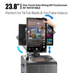 Smart Karaoke Machine for Adults, 2000W Peak, 23.8" Rotating Touchscreen