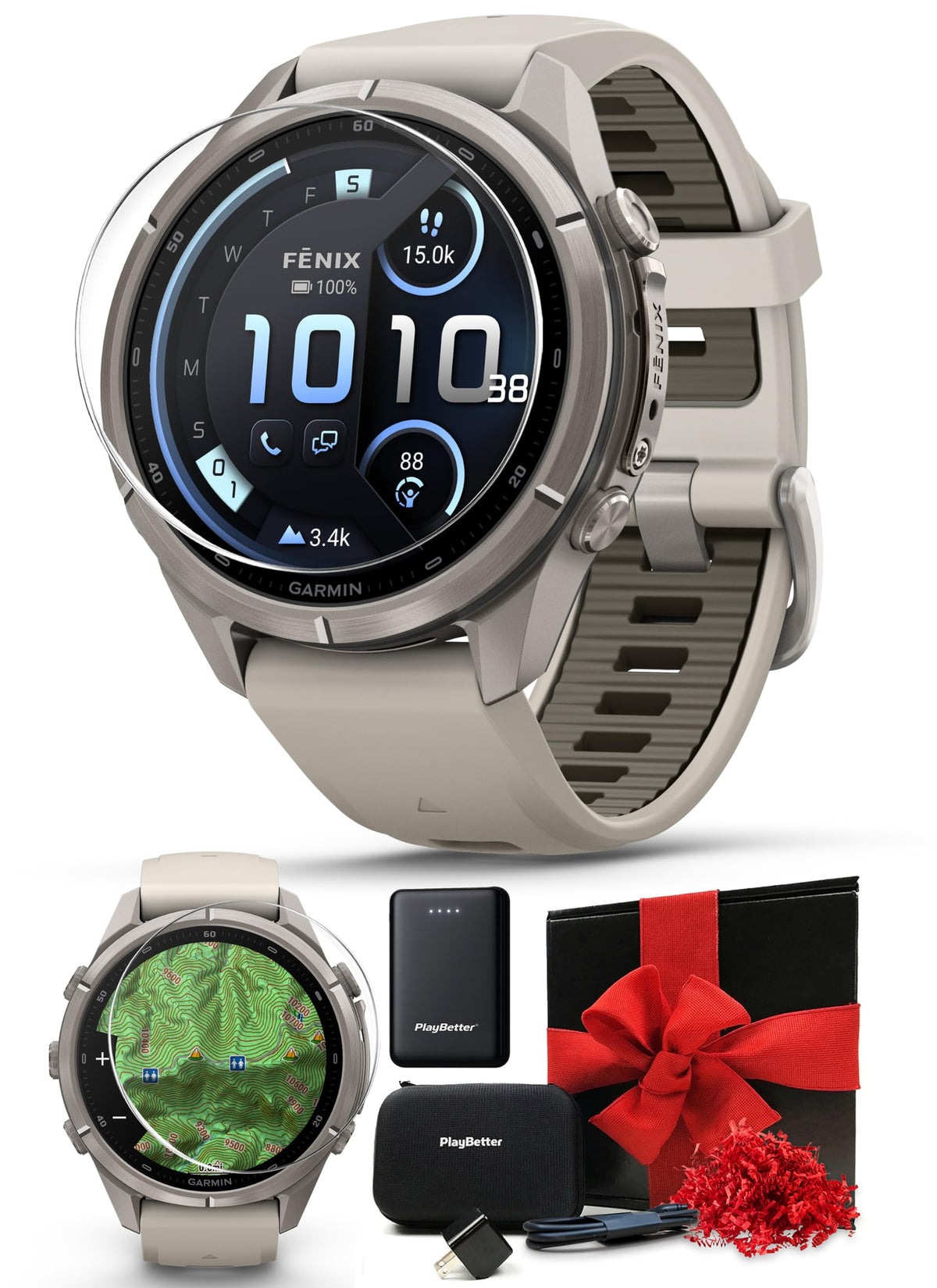 Garmin fenix 9 Pro (Autumn Orange/Spark, 51mm) GPS Watch Gift Box