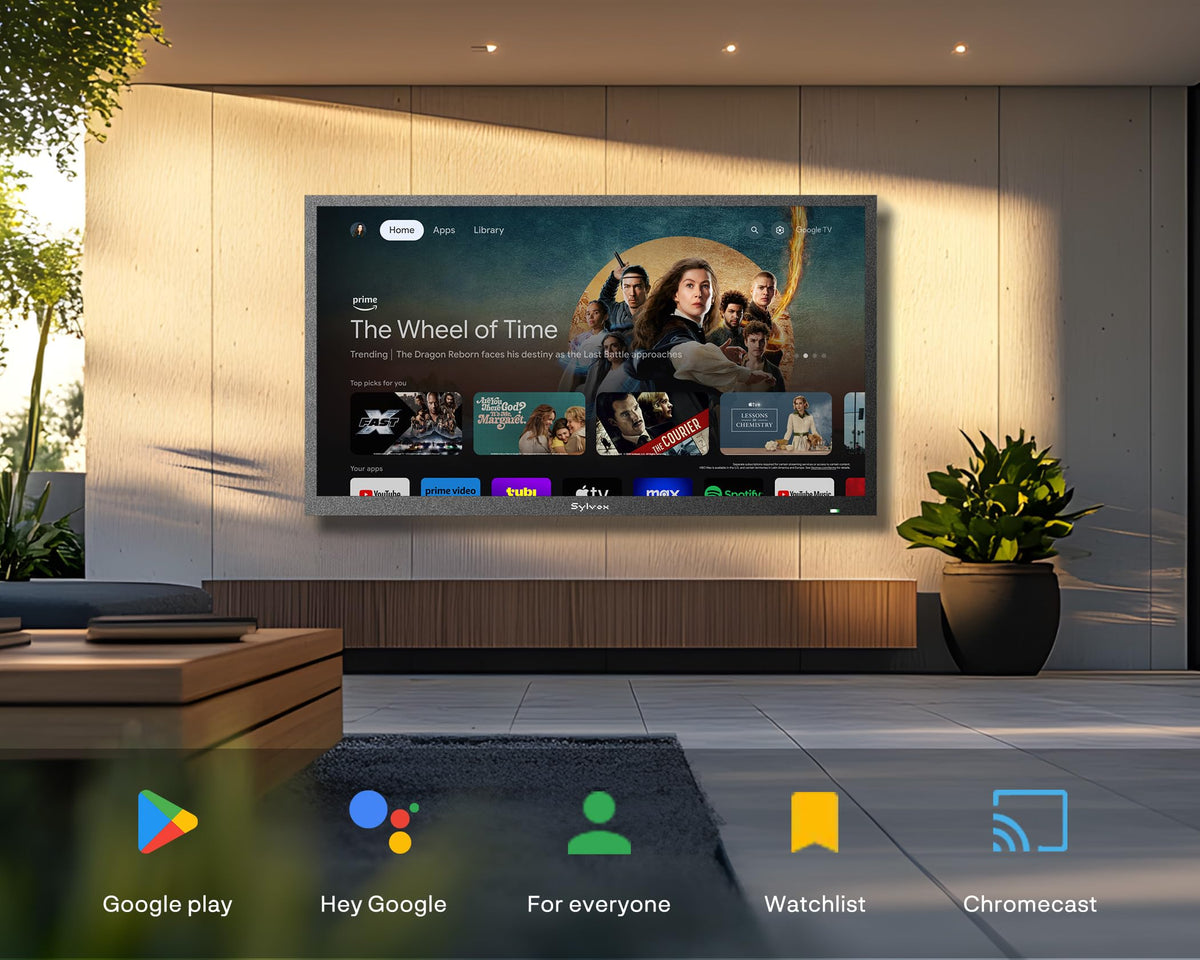SYLVOX 32 inch Outdoor TV, Full Sun Outdoor TV 1500 Nit High Brightness