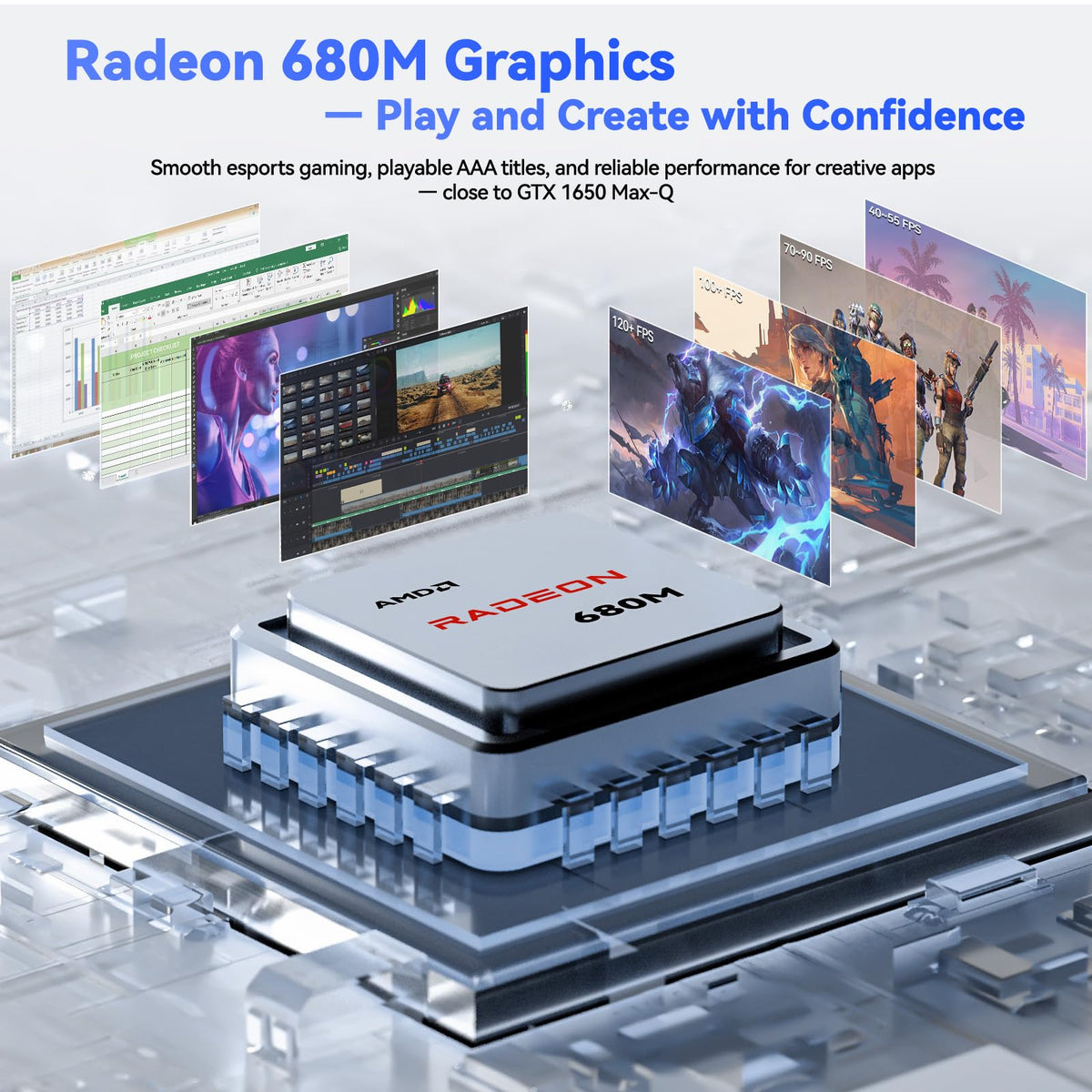 NIMO 17.3" Light Gaming Laptop, 8 Cores AMD Ryzen 7 32GB DDR5 2TB SSD