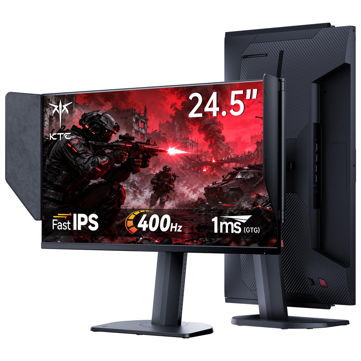 KTC 24 Inch Gaming Monitor 180Hz - 1440P Computer Monitors, Fast IPS H24T7