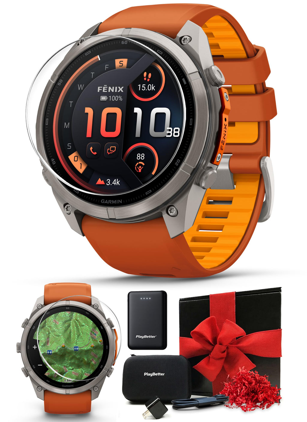 Garmin fenix 9 Pro inReach (Fog Gray/Sandstone, 43mm) GPS Watch Gift Box