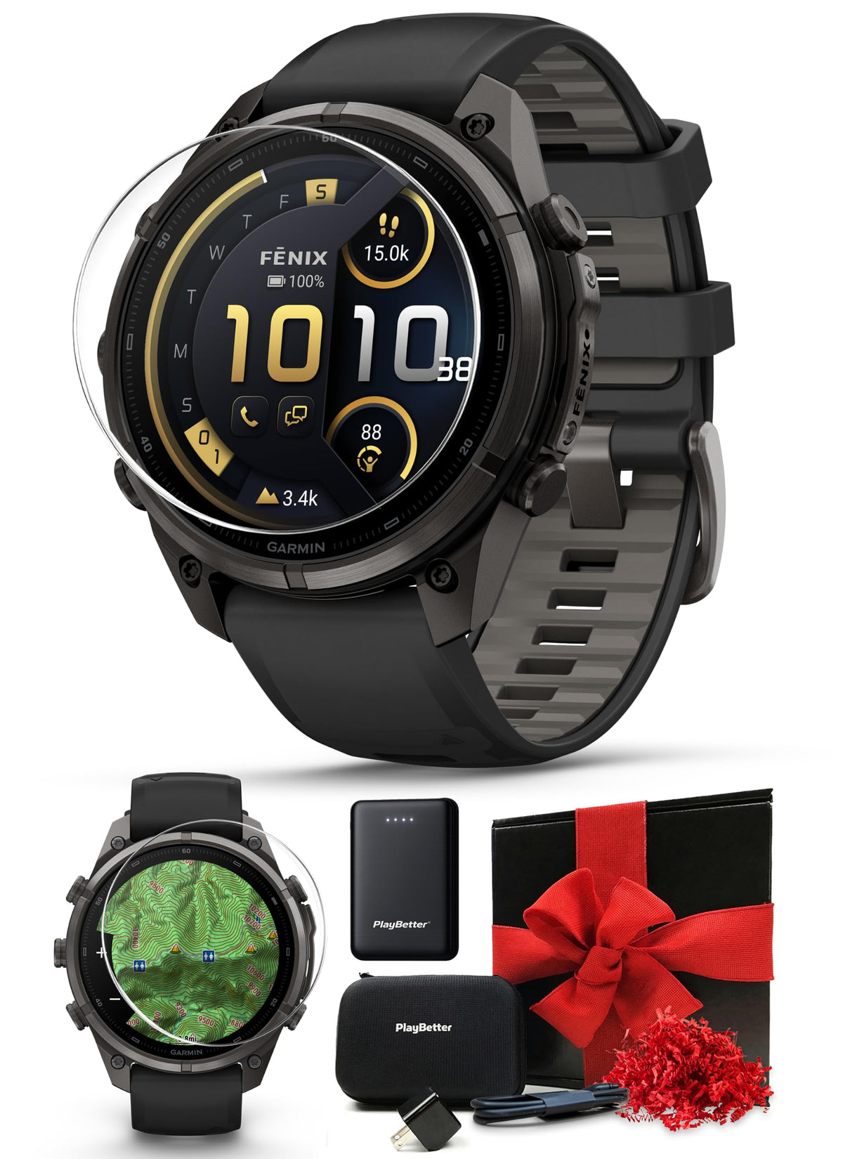 Garmin fenix 9 Pro (Graphite/Black, 47mm) GPS Watch Gift Box