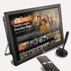 14" Small Smart TV,4000mAh Rechargeable Battery TV for Camping