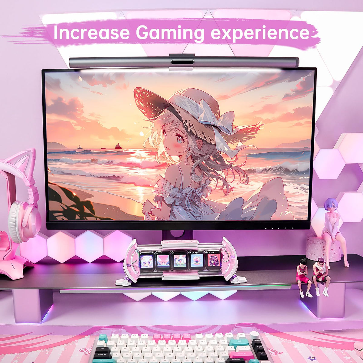 Divoom Times Gate Pink and Tiivoo-2 Green,Cyberpunk Gaming Setup Digital Clock with Smart APP Control and Mini TV Retro Bluetooth Speaker,Cute Decor for Bedroom,Bedside Desk