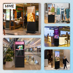 MWE 55 Inch 4K Touchscreen Kiosk, Indoor Floor Standing Digital Signage Displays, Advertising Display LCD Totem, Interactive Display Poster Android System with Auto Media Player
