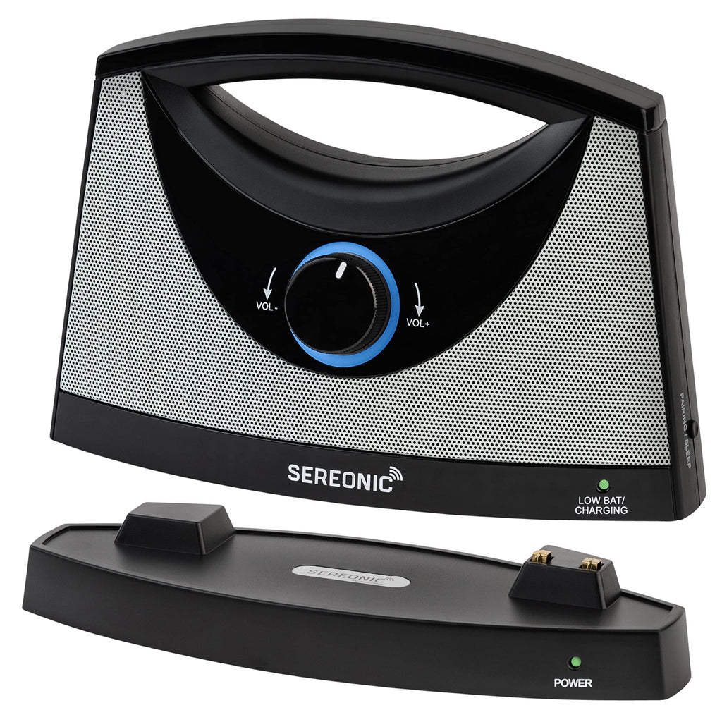 SEREONIC Portable Wireless TV Speakers for Smart TV - Ideal for Watching TV Without High Volume - Wireless TV Speakers Designed for Hearing Impaired, Elderly and Seniors - A