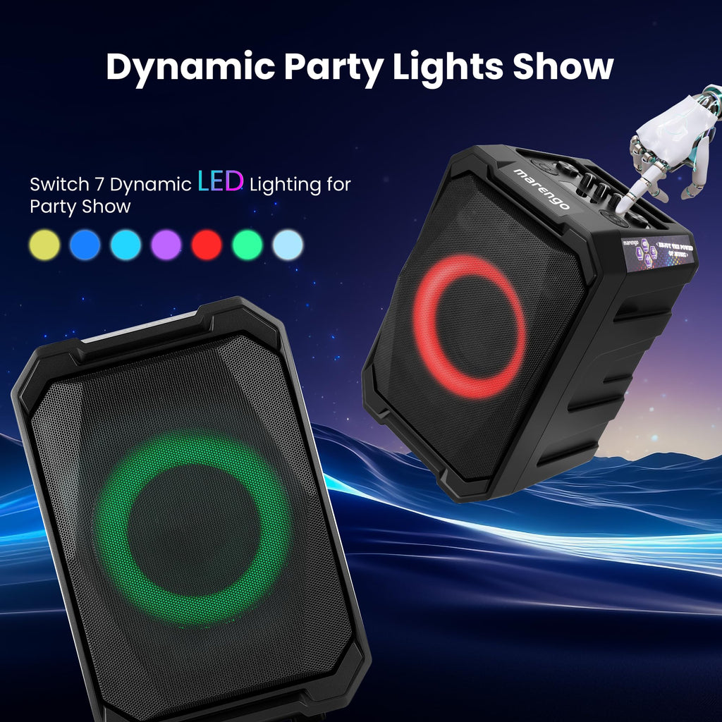Karaoke Machine for Adults with 2 Wireless Microphones, 800W Peak Speaker