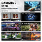 Samsung 77-Inch Class S90H Series, OLED, 4K, Smart TV, 2026 Model